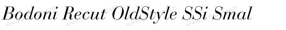 Bodoni Recut OldStyle SSi Small Caps字体转换